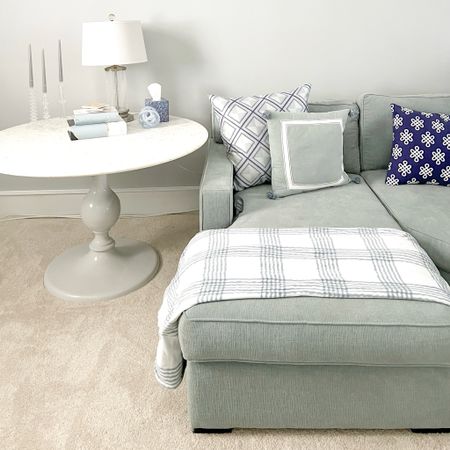 A blue and white pastel plaid throw that's so cute & cozy you’d never know it was a heated electric blanket. Grandmillennial, coastal, cozy home. 

#LTKSeasonal #LTKhome #LTKfindsunder50