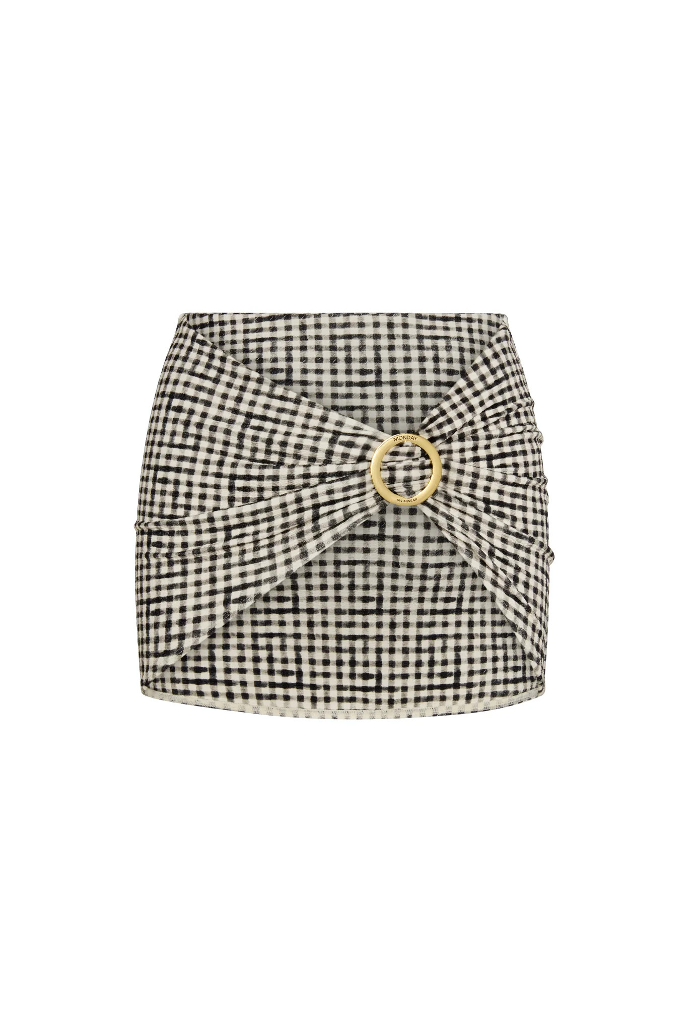 Jamaica Sarong - Black Gingham | Monday Swimwear
