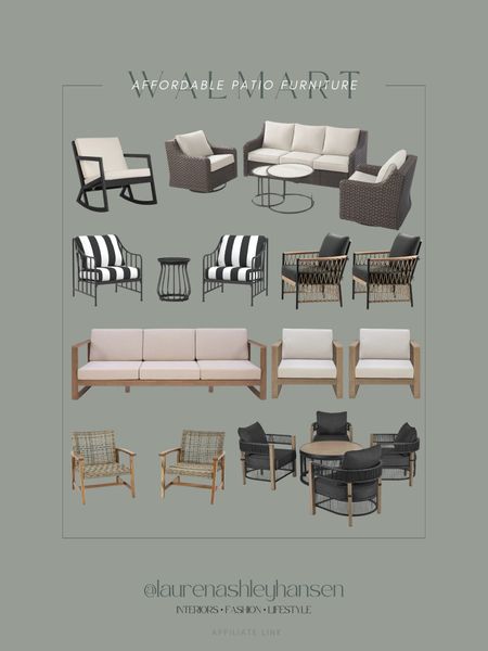 Affordable patio furniture from Walmart! All of these sets are under $1,000 and perfect for creating an outdoor living space. Front porch, backyard patio, etc! 

#LTKStyleTip #LTKSeasonal #LTKHome