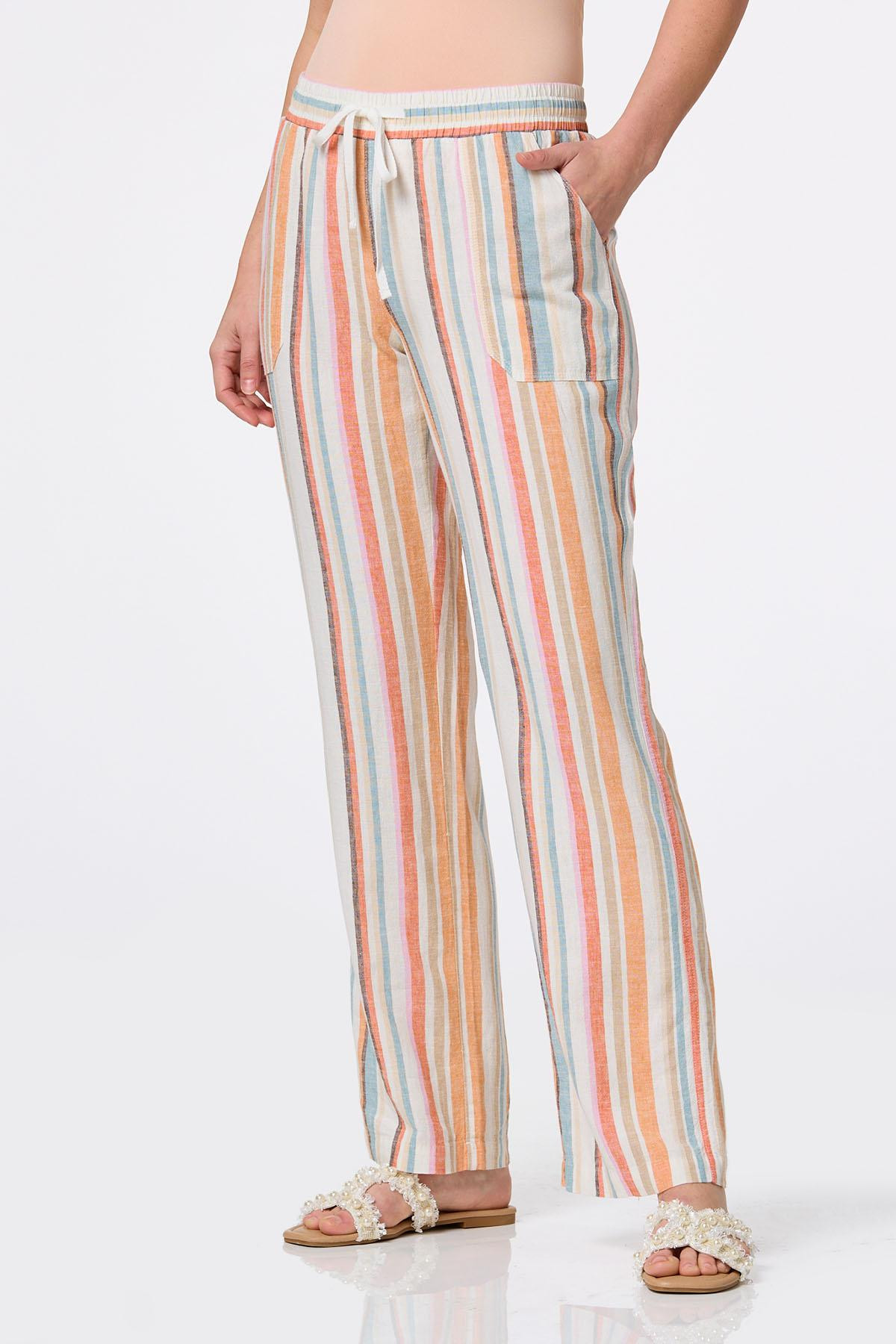 Multicolor Stripe Print Pants | Cato Fashions
