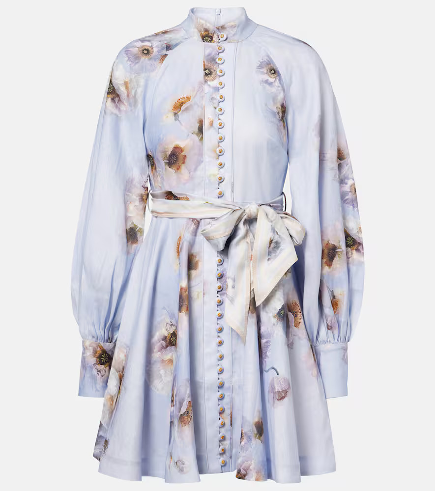 Zimmermann Hypnotic floral linen shirt dress | Mytheresa (US/CA)