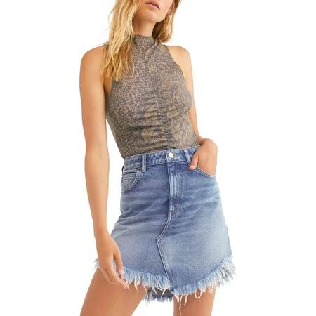 Free People Juniors Bailey Denim Mini Skirt | Walmart (US)