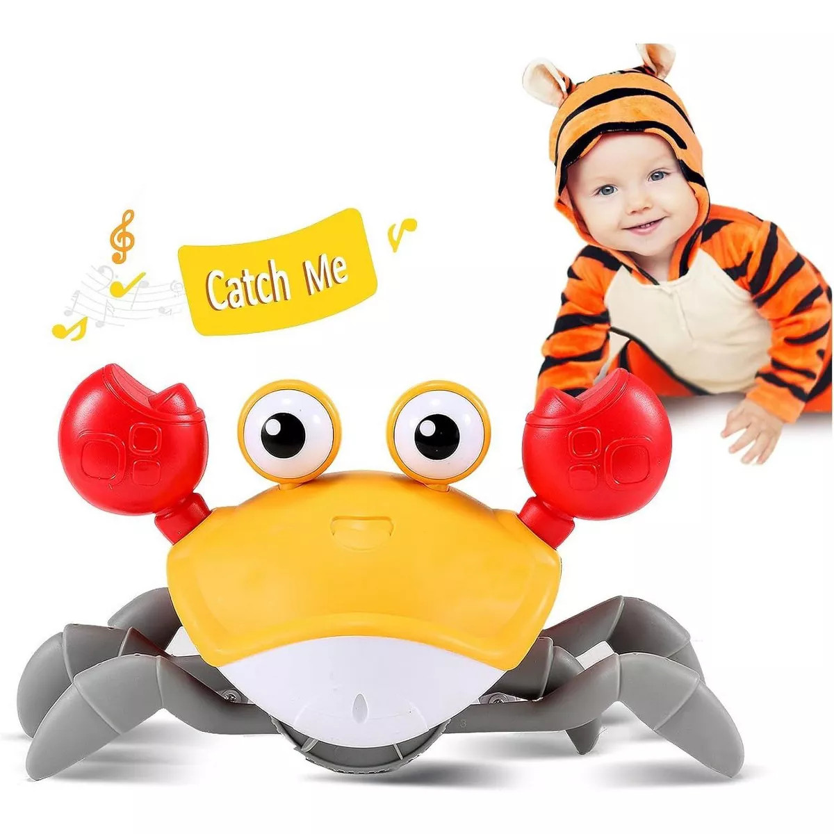 Ready! Set Play! Link Crawling Crab Baby Toy Great for Tummy Time Adjustable Speed & Volume For B... | Target