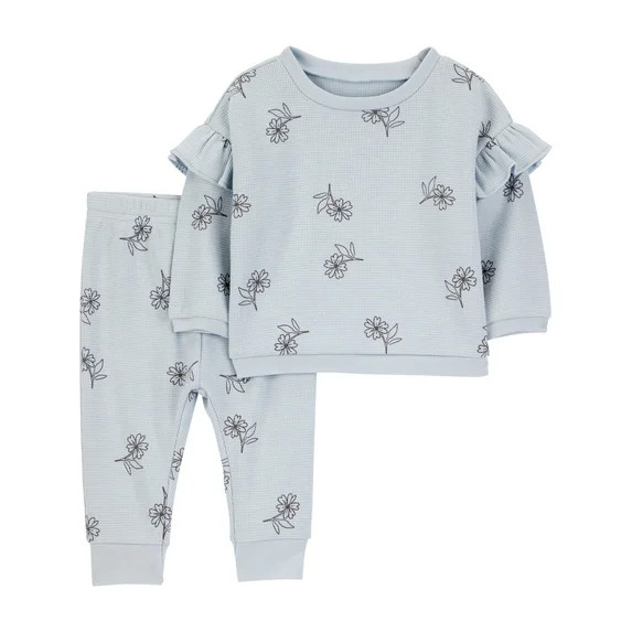 Carter's Child of Mine Baby Girl Outfit Set, 2-Piece, Sizes 0/3-24 Months - Walmart.com | Walmart (US)