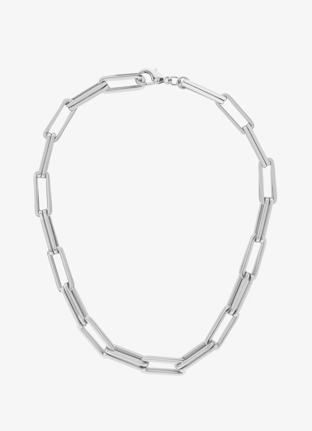 Silver Tone Square Link Necklace | Mint Velvet