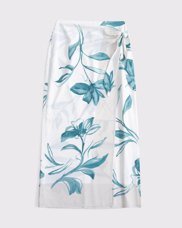 Women's Mid Rise Wrap Maxi Skirt | Women's Bottoms | Abercrombie.com | Abercrombie & Fitch (US)