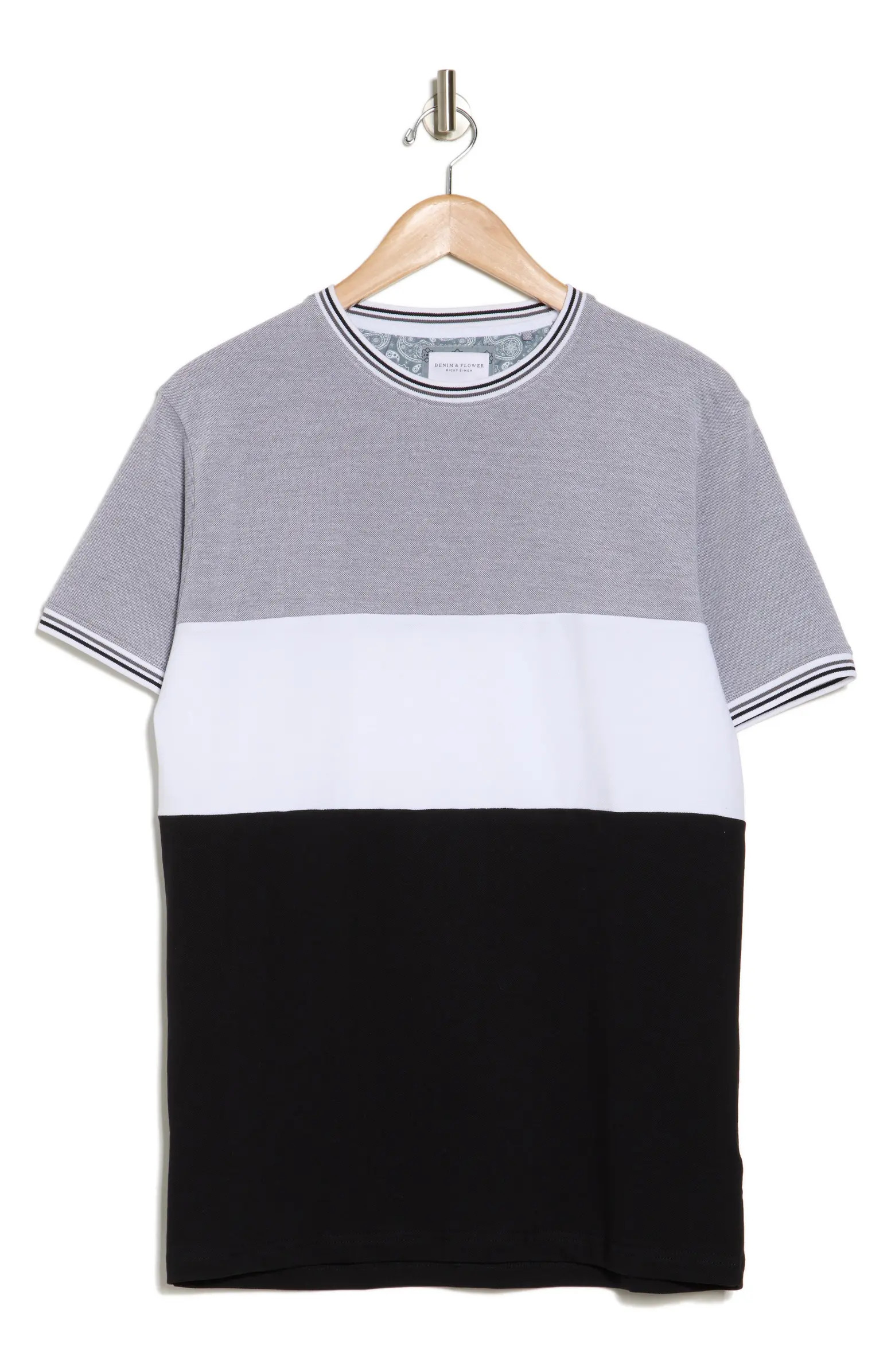 Colorblock Piqué Knit T-Shirt | Nordstrom Rack