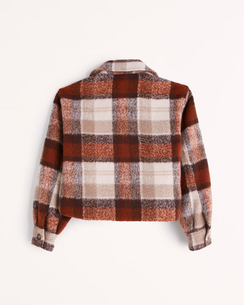 Cropped Cozy Shirt Jacket | Abercrombie & Fitch (US)