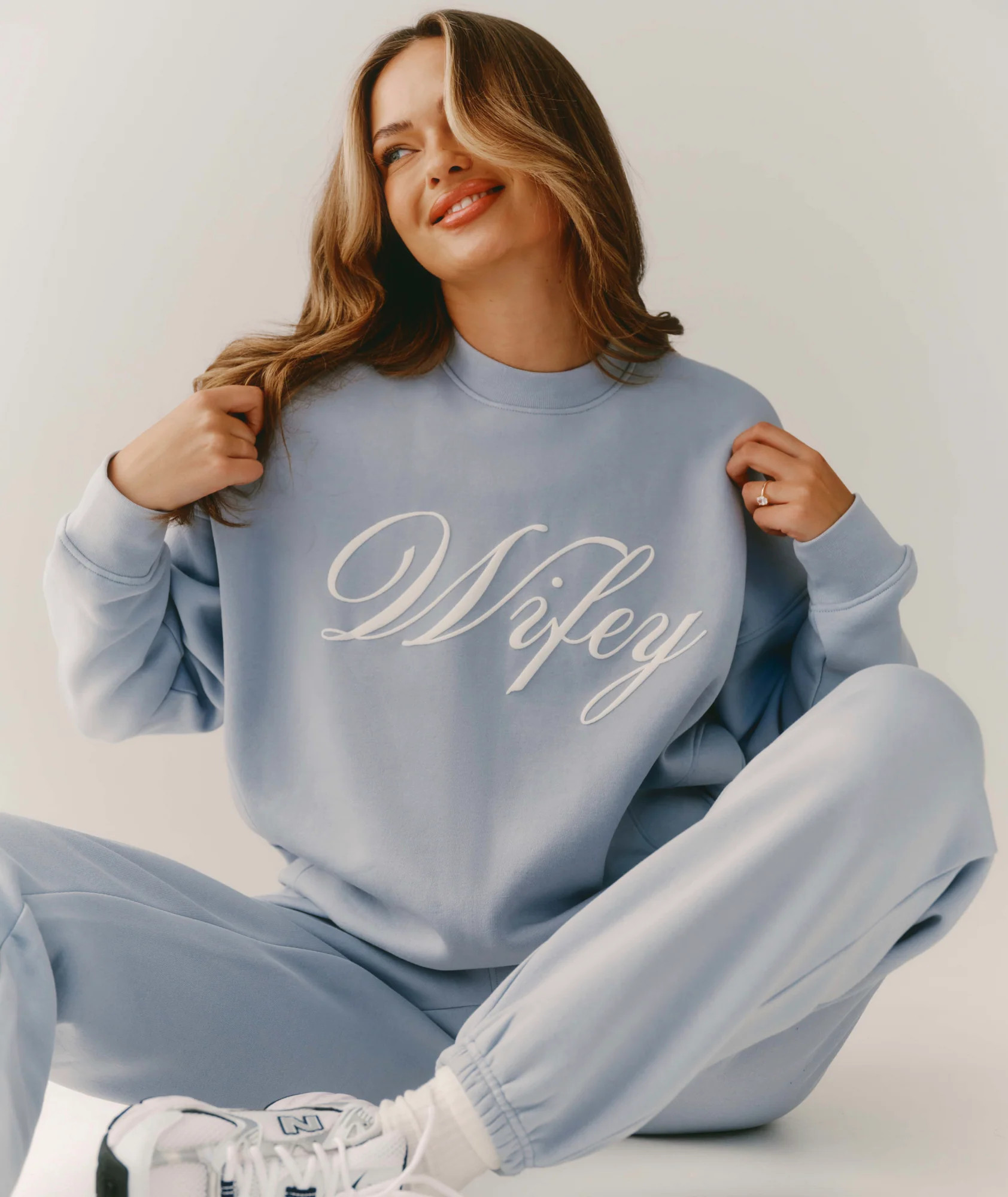 Wifey Graphic Sweatshirt - Blue | Six Stories