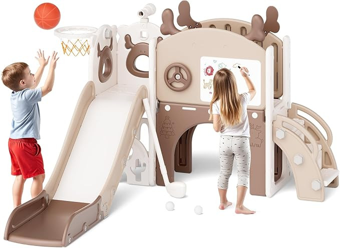 Mloong Toddler Slide for Kids - 11 in 1 Kids Slide for Toddlers Baby 1-3 Years Old, Indoor and Ou... | Amazon (US)