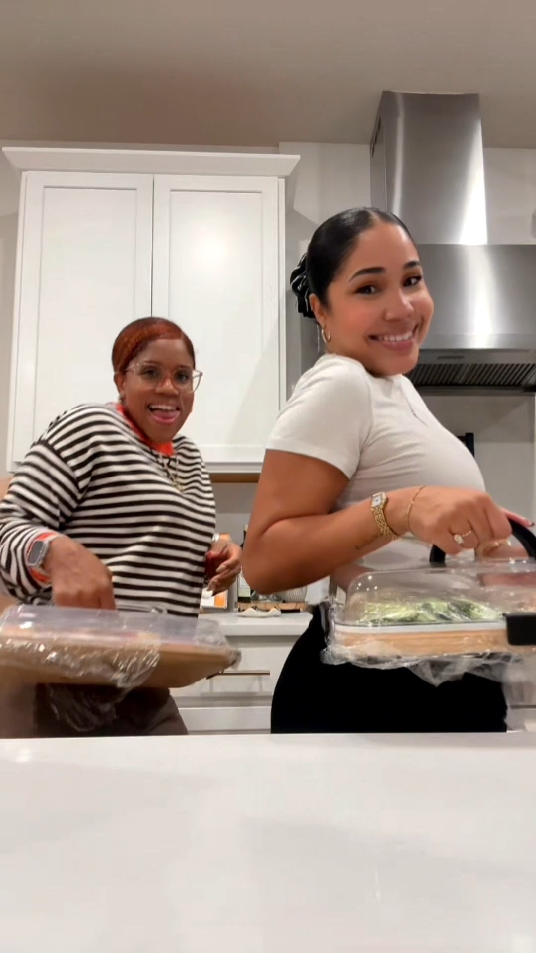 One thing about us, we don’t take anything seriously 🥴🤭 We have been menaces in our families for the entirety of our lives. God forbid two cousins who grew up on In Living Color enjoy putting on a show 🤷🏽‍♀️ But our charcuterie boards turned out sooo cute I think! #charcuterieparty #charcuterie #charcuterieboards 

#LTKWedding #LTKfoodie