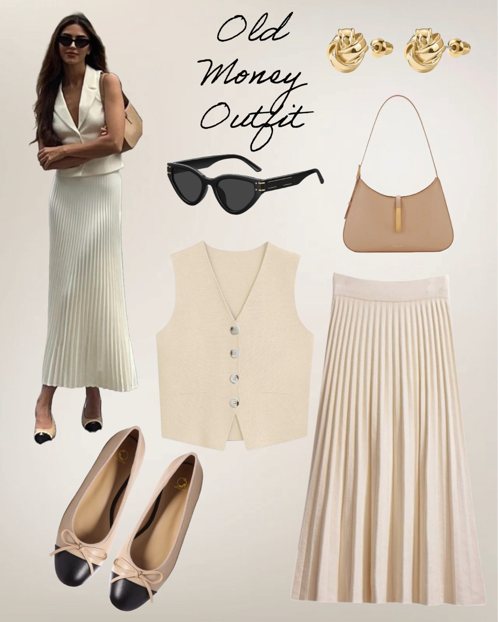 Summer Outfit
Old money Outfit inspo
Vest, pleated skirt, bag, Chanel ballet shoes, eyeglasses, old money aesthetic 


#LTKFindsUnder50 #LTKSaleAlert #LTKStyleTip