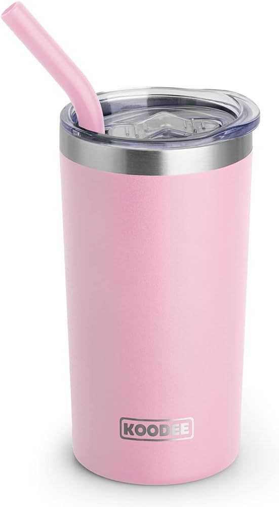 koodee Kids Tumbler, 12 oz Tumbler with Lid and Straw-Stainless Steel Double Wall Vacuum Insulate... | Amazon (US)
