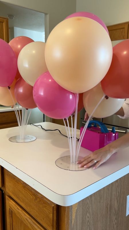 Tabletop balloon display in 5 min! This no helium stand is perfect for parties and adding color and height to a table or counter! 
#partysupplies #decor #partydecor 

#LTKParties #LTKHome #LTKFindsUnder50
