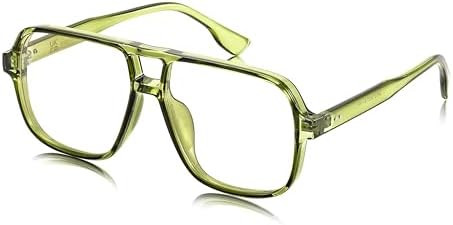FEISEDY Blue Light Blocking Glasses Clear Square Computer Lightweight Pilot Glasses Frame B4167 | Amazon (US)