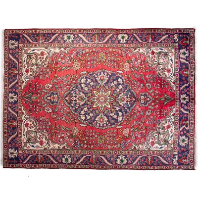 Cahanding One-of-a-Kind 6'11" x 9'7" 1970s Area Rug in Red/Blue | Wayfair North America