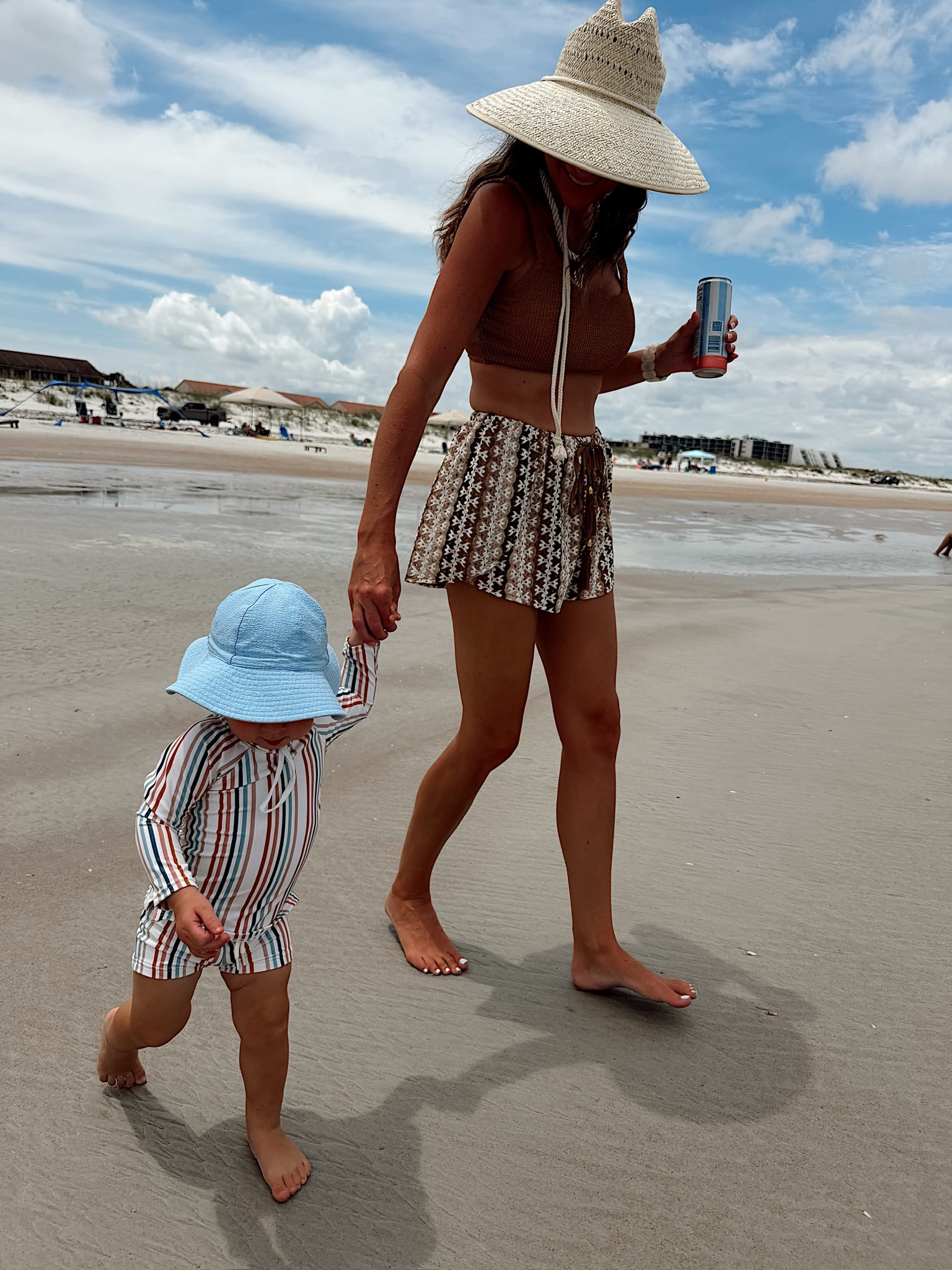Beach vacation ootds with my mini! I’m in a medium swimsuit, medium shorts, hat necklace and accessories - fits tts. Storm’s outfit is all Amazon and linked too!

#LTKSwim #LTKKids #LTKmomlife