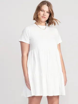 Tiered Mini Swing T-Shirt Dress for Women | Old Navy (US)