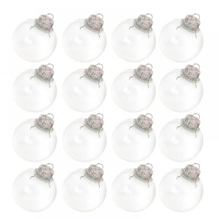 16 PCS Clear Plastic Fillable Ornaments,Transparent DIY Craft Ball,Clear DIY Christmas Decorative... | Walmart (US)