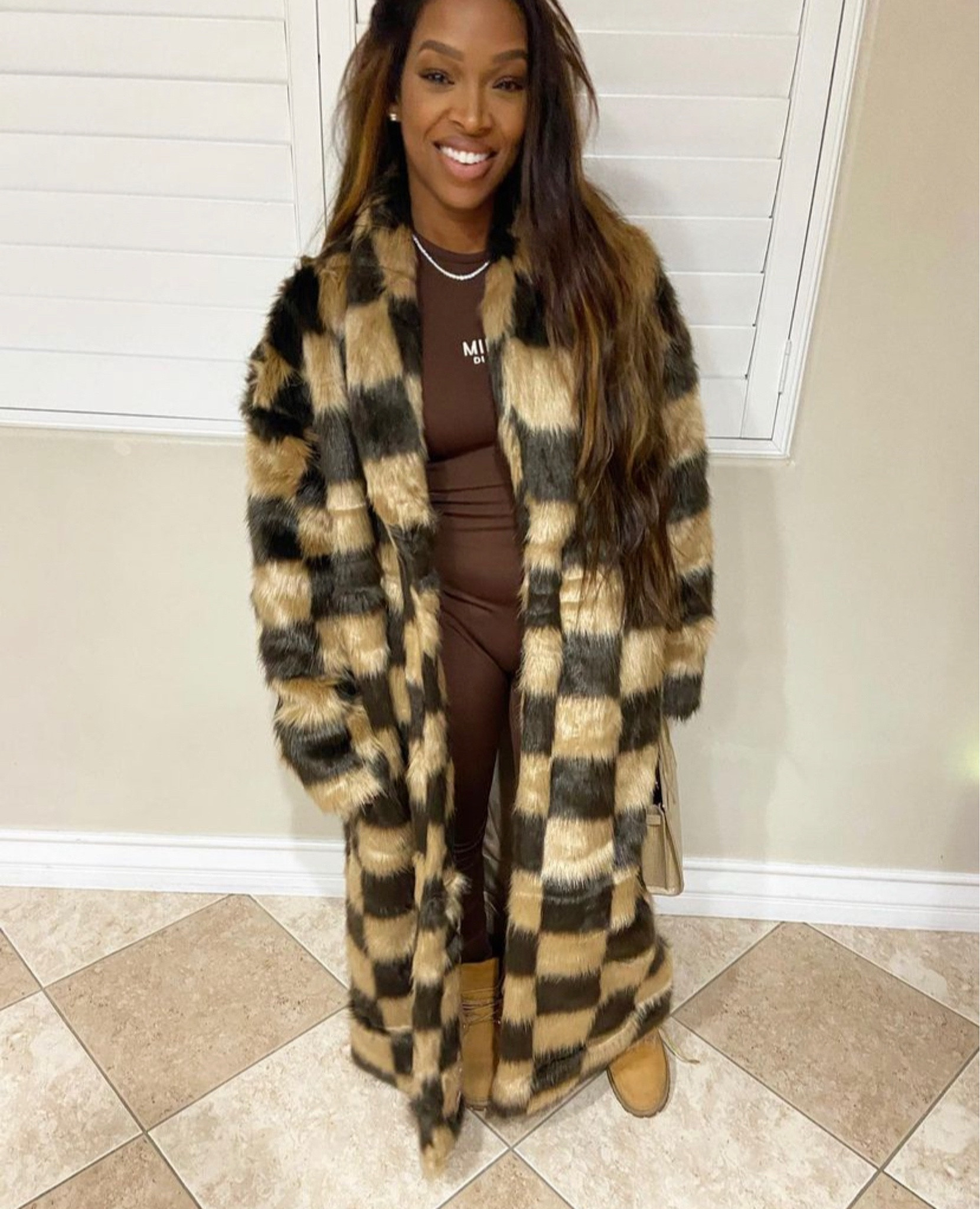 This checkered coat from Pretty Little Thing is so fun! Linked my boots and similar jumpsuits  

#LTKsalealert #LTKSeasonal #LTKFind