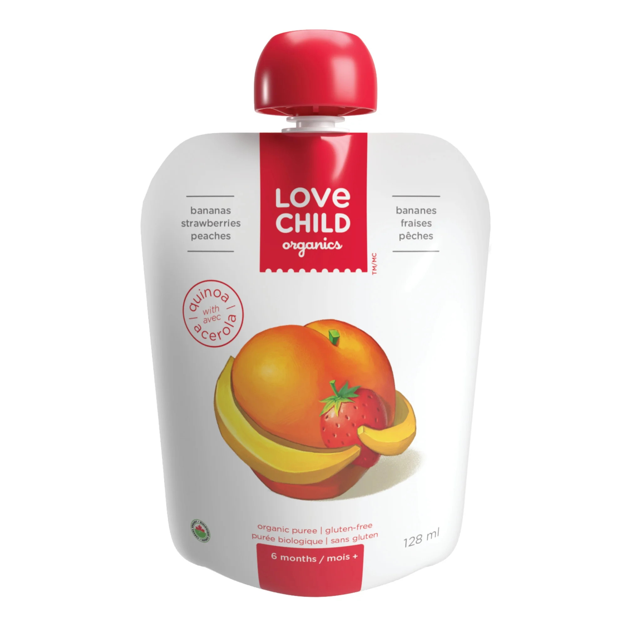 Love Child Organics Superblends Bananas, Strawberries + Peaches Puree 128ml Pouch, 128 ml | Walmart (CA)