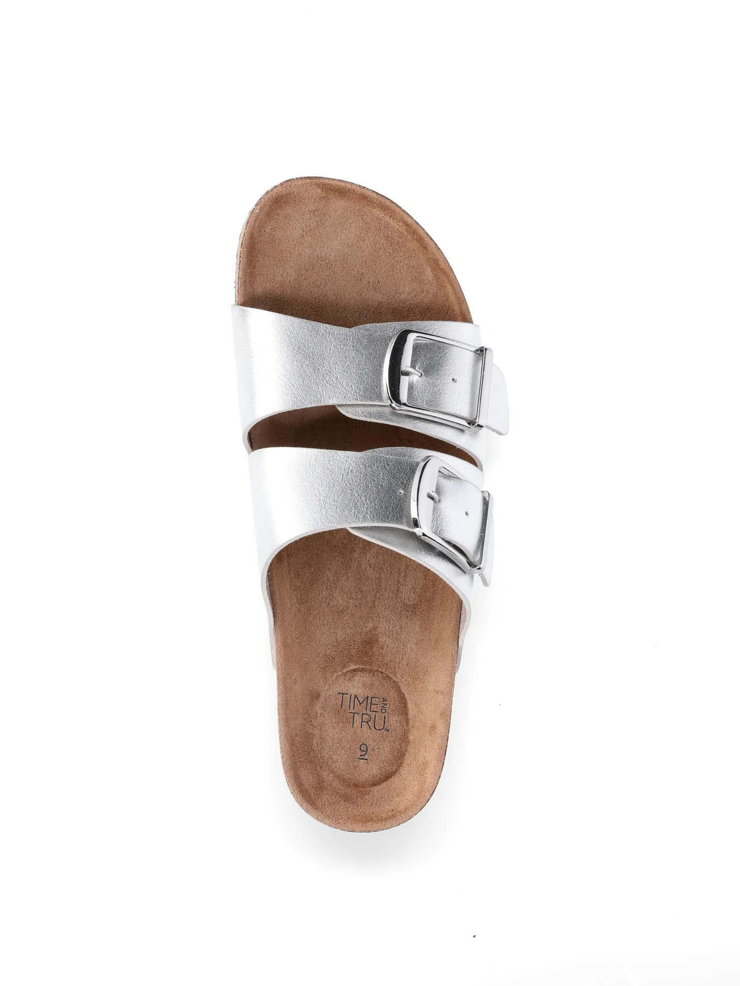 Time and Tru Women's Footbed Slide Sandals, Wide Width Available | Walmart (US)