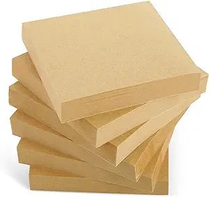 Juvale 6-Pack Kraft Paper Sticky Notes 3x3 inch, Brown Self-Adhesive Memo Notepad Set, Self-Stick... | Amazon (US)