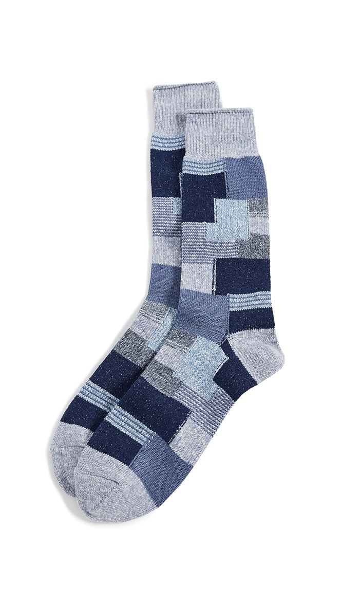 Anonymous Ism Patchwork Crew Socks | EAST DANE | East Dane (Global)