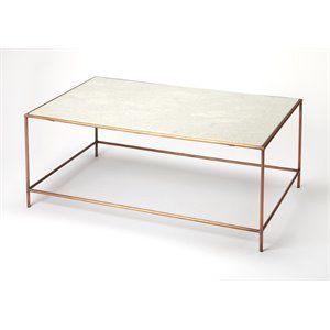Butler Specialty Company Copperfield White Marble Coffee Table | Cymax