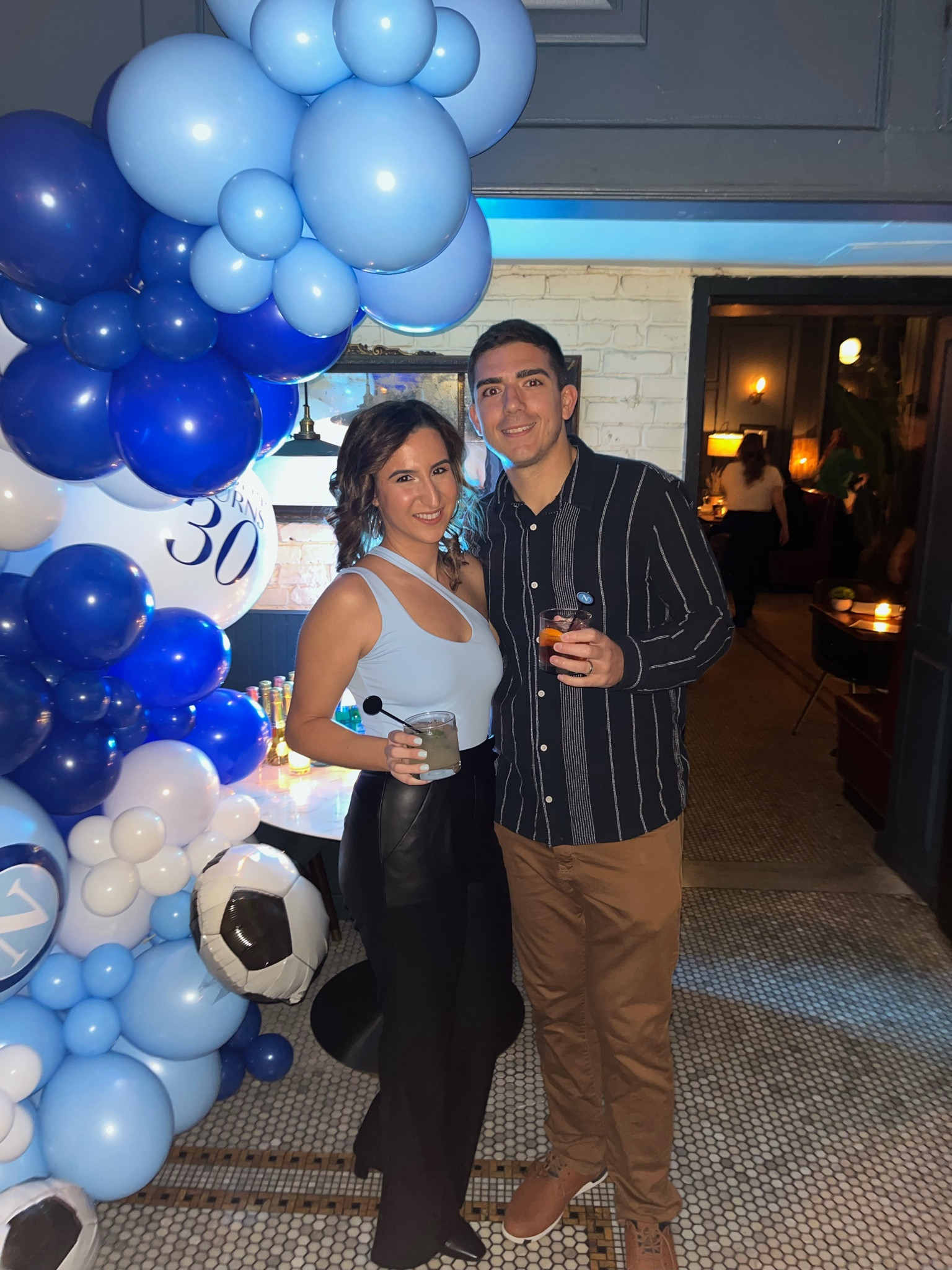 Celebrating Giuseppe’s 30th! #leatherpants #blue #bodysuit