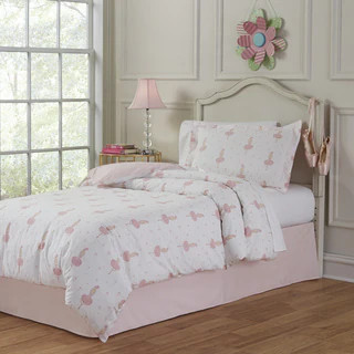 Lullaby Bedding Ballerina Cotton Printed 4-piece Comforter Set | Bed Bath & Beyond
