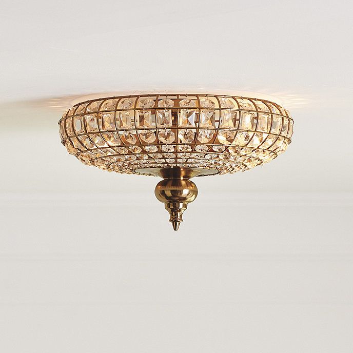Lucille Faceted Crystal Ceiling Mount | Ballard Designs, Inc.