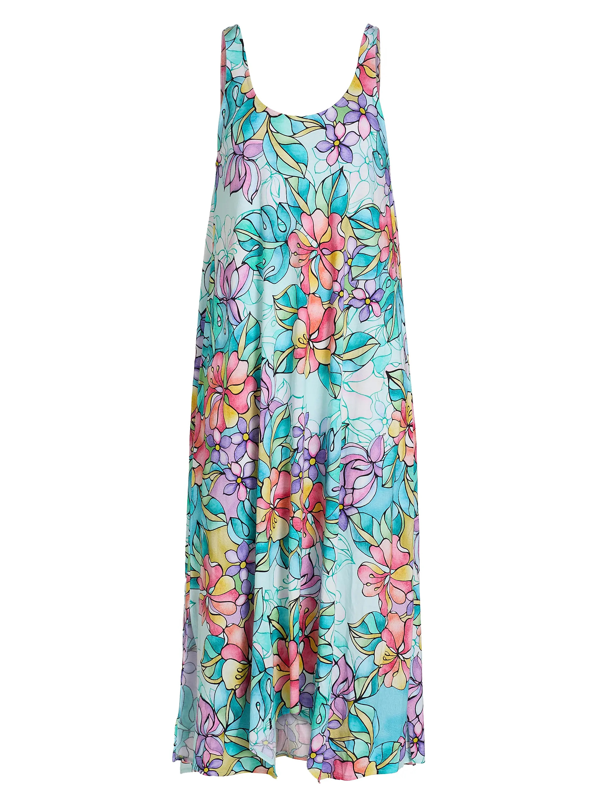 Johnny Was Floral Cotton-Blend Midi-Dress | Saks Fifth Avenue | Saks Fifth Avenue