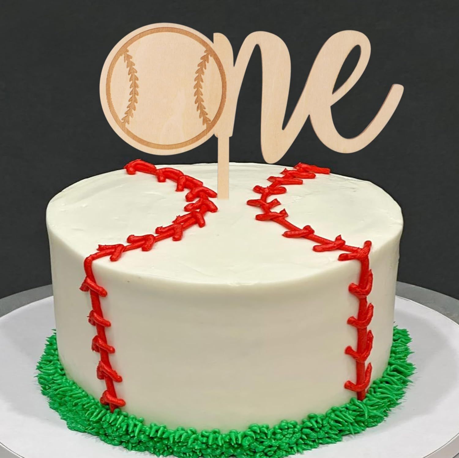 Baseball Wood Cake Topper - Baseball First Birthday Decorations,Boy Baseball One Party Topper,Bas... | Amazon (US)