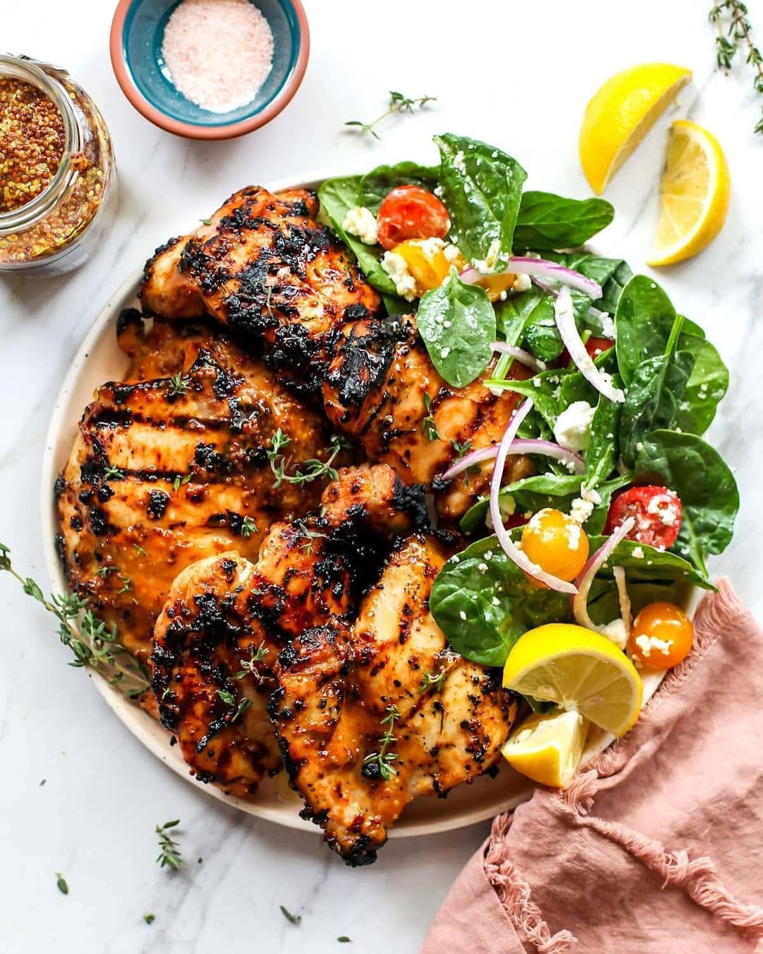 HONEY MUSTARD CHICKEN

This Honey Mustard Chicken recipe is super easy to prep ahead, marinate, and cook whether you’re firing up the grill or using your oven.🍯🍗

Perfect for busy weeknights or weekend cookouts, it’s packed with flavor and always gets everyone coming back for seconds. Serve it with your favorite sides and dinner is ready in no time! SAVE so you can make this one all summer long!🔥  Full recipe on my blog: https://www.twopeasandtheirpod.com/honey-mustard-chicken/ 

 #LTKHome #LTKFindsUnder50 #LTKFindsUnder100