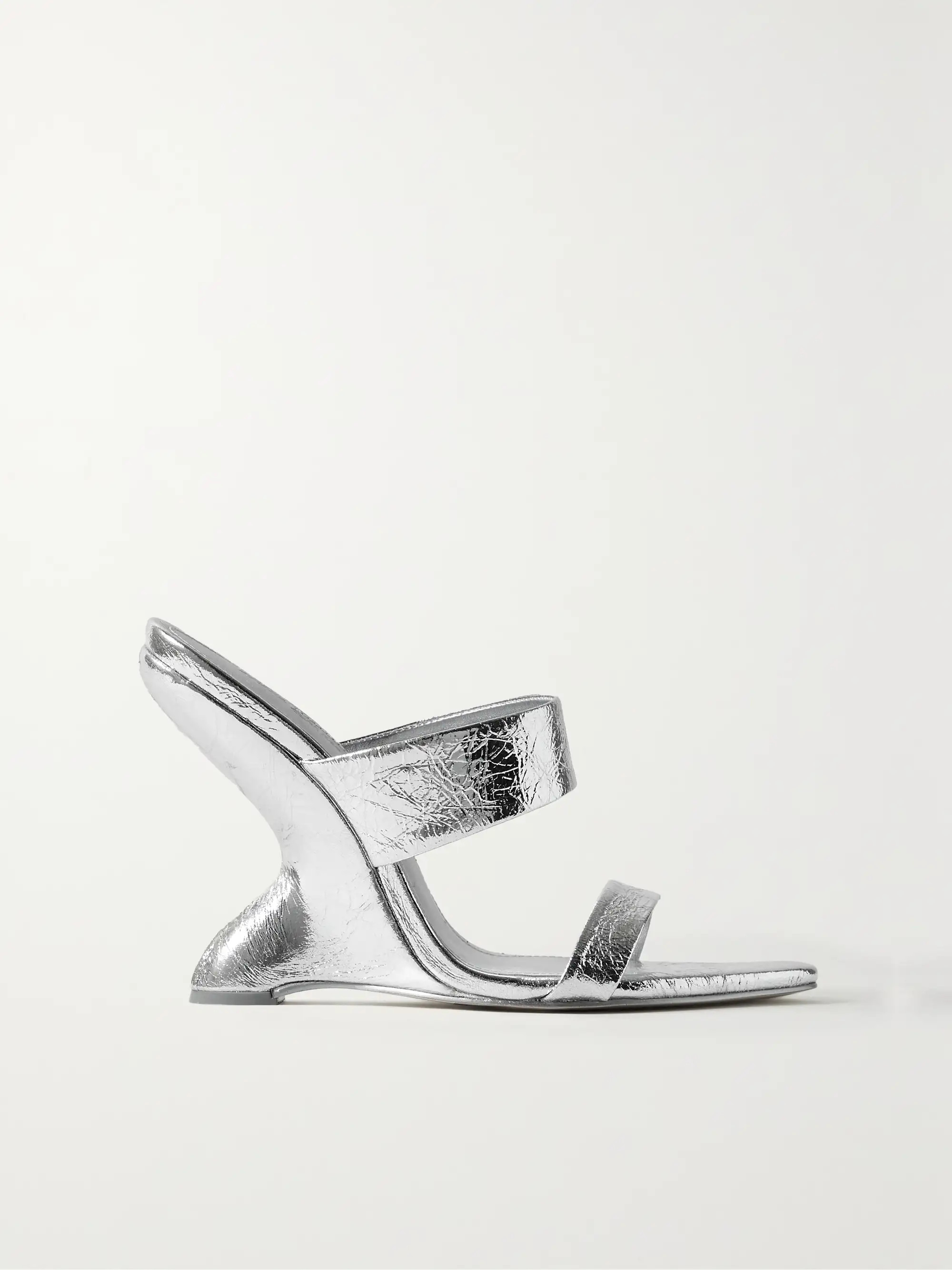 Yara cracked-leather sandals | NET-A-PORTER (US)