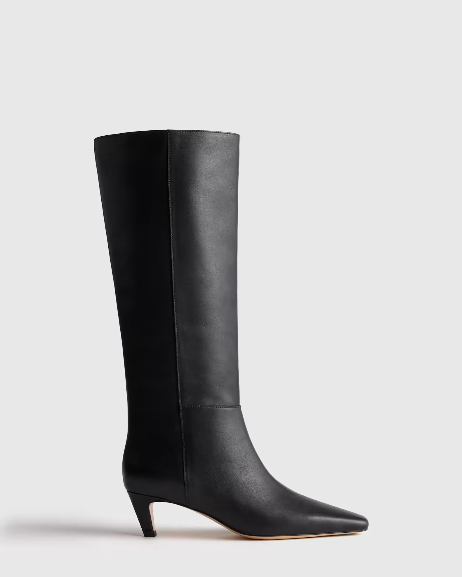 Italian Leather Tall Kitten Heel Boots | Quince