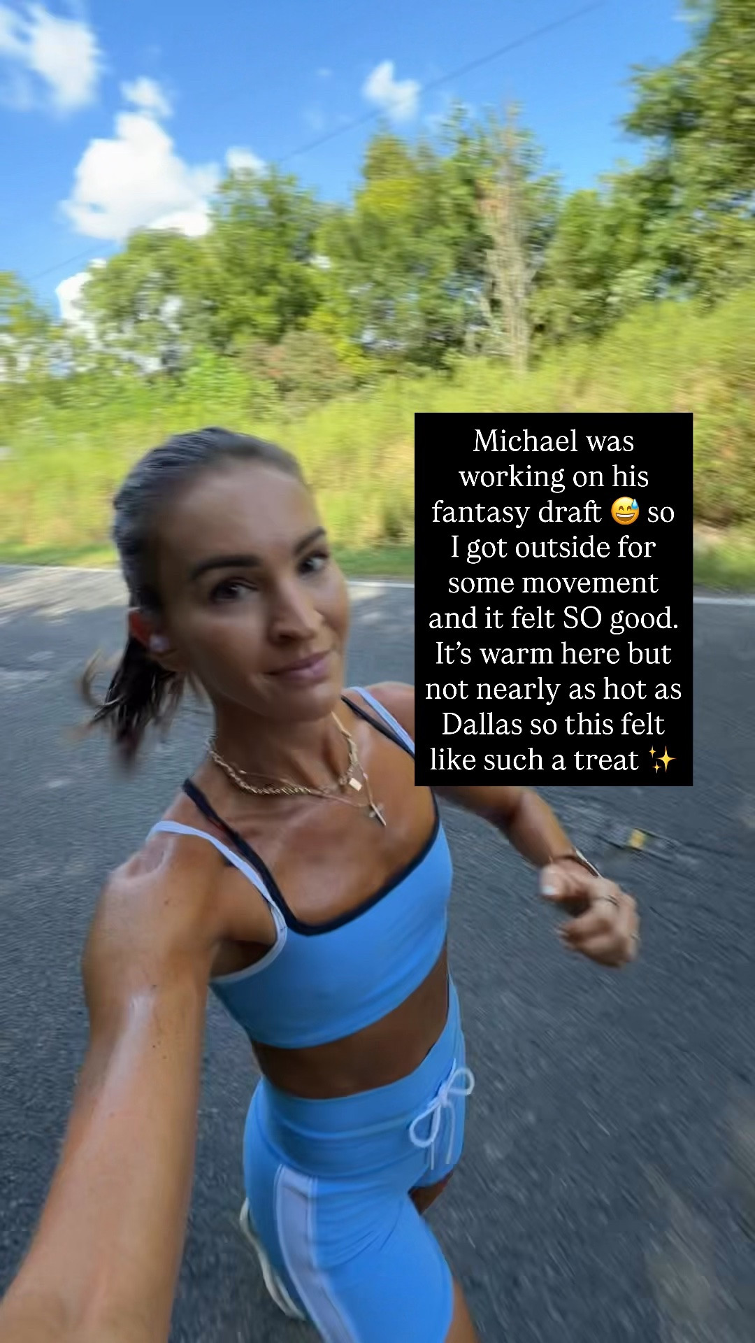 Quick run in this amazing Tennessee weather 🙌🏼