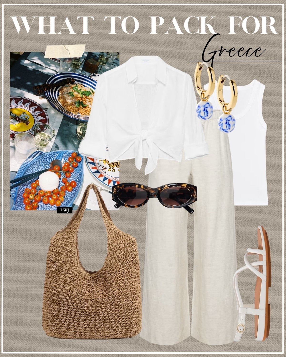 What to pack for Greece 

Summer travel / summer outfits / Greece outfits / white button down / white tank top / aritzia lodge linen pants / fitflop white strappy sandals / straw tote / sunglasses / Ana Luisa earrings / casual outfit

#LTKootd #LTKTravel