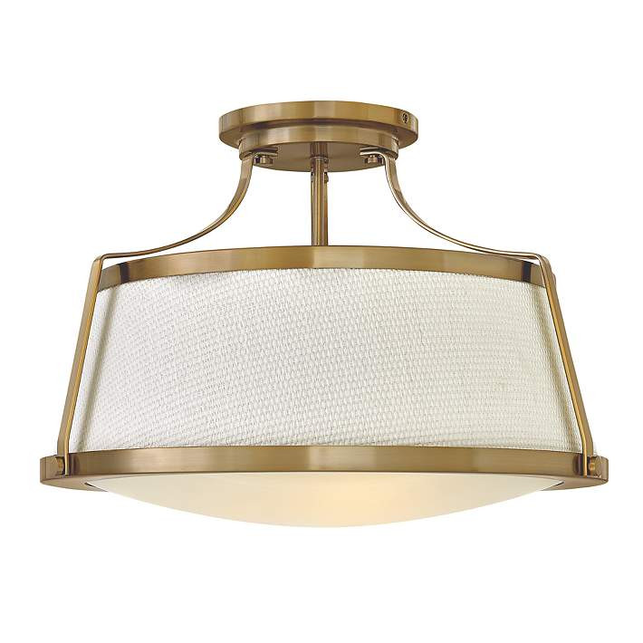 Hinkley Charlotte 20" Brushed Caramel Semi-Flush Mount Ceiling Light | Lamps Plus