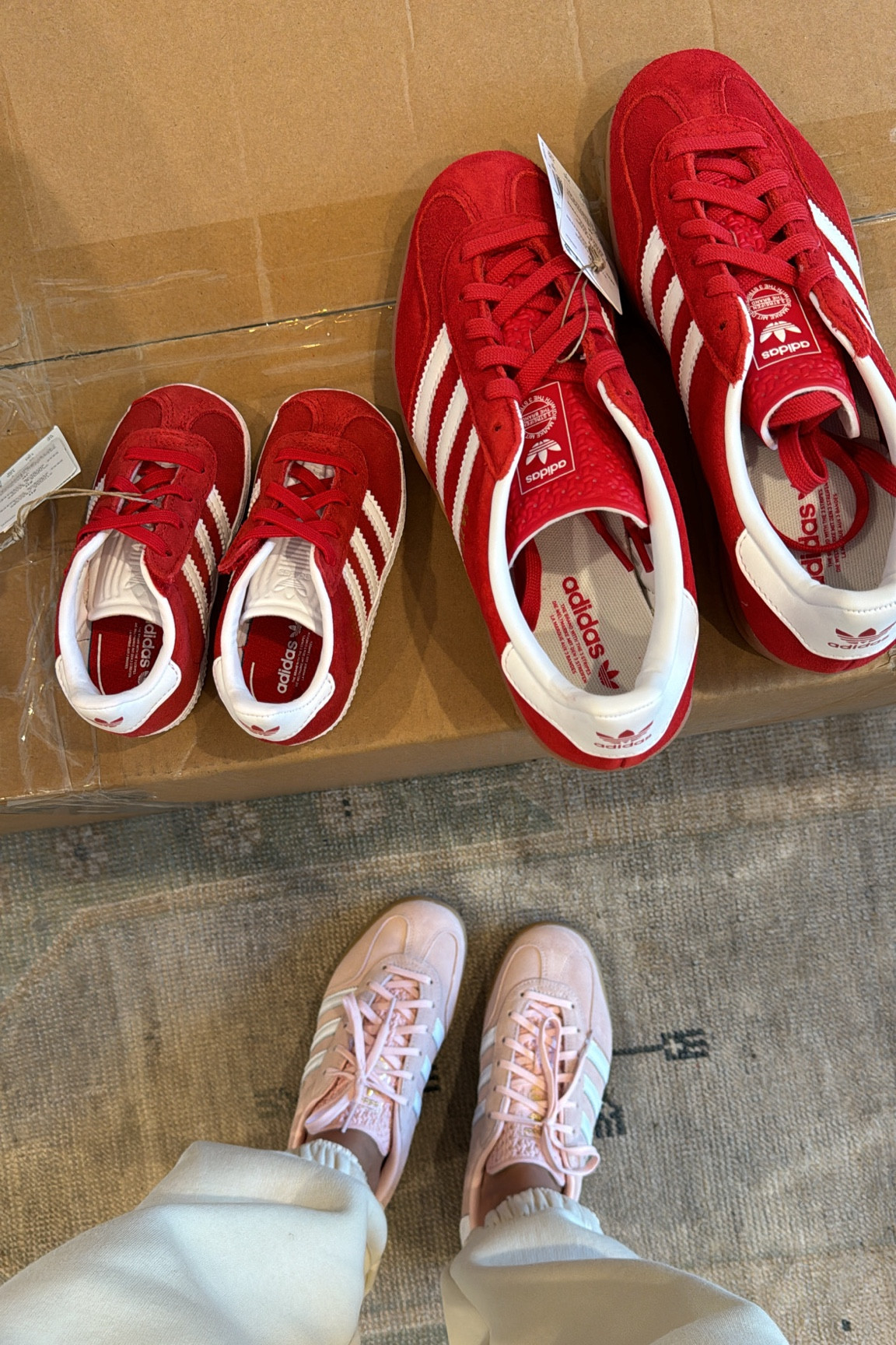 New adidas! Size down a FULL SIZE. I’m a 7.5 and wear women’s 6.5! 