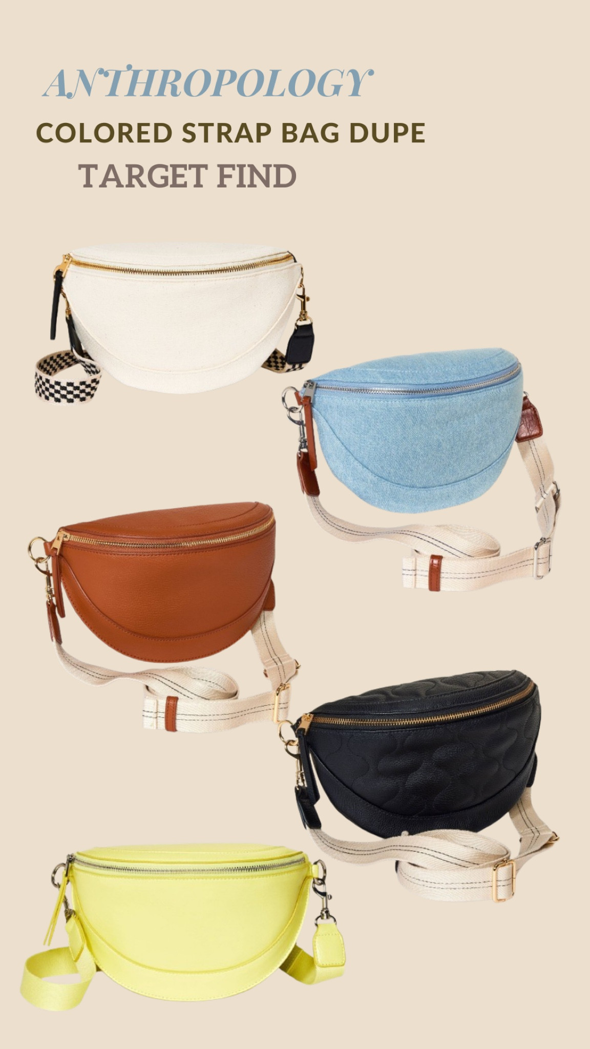 Target dupe for the Anthropology colored belt bag 🫶🏼😍 only $20
Target 🎯 find, target deal, target style, save money. 

#LTKSeasonal #LTKstyletip #LTKfindsunder50
