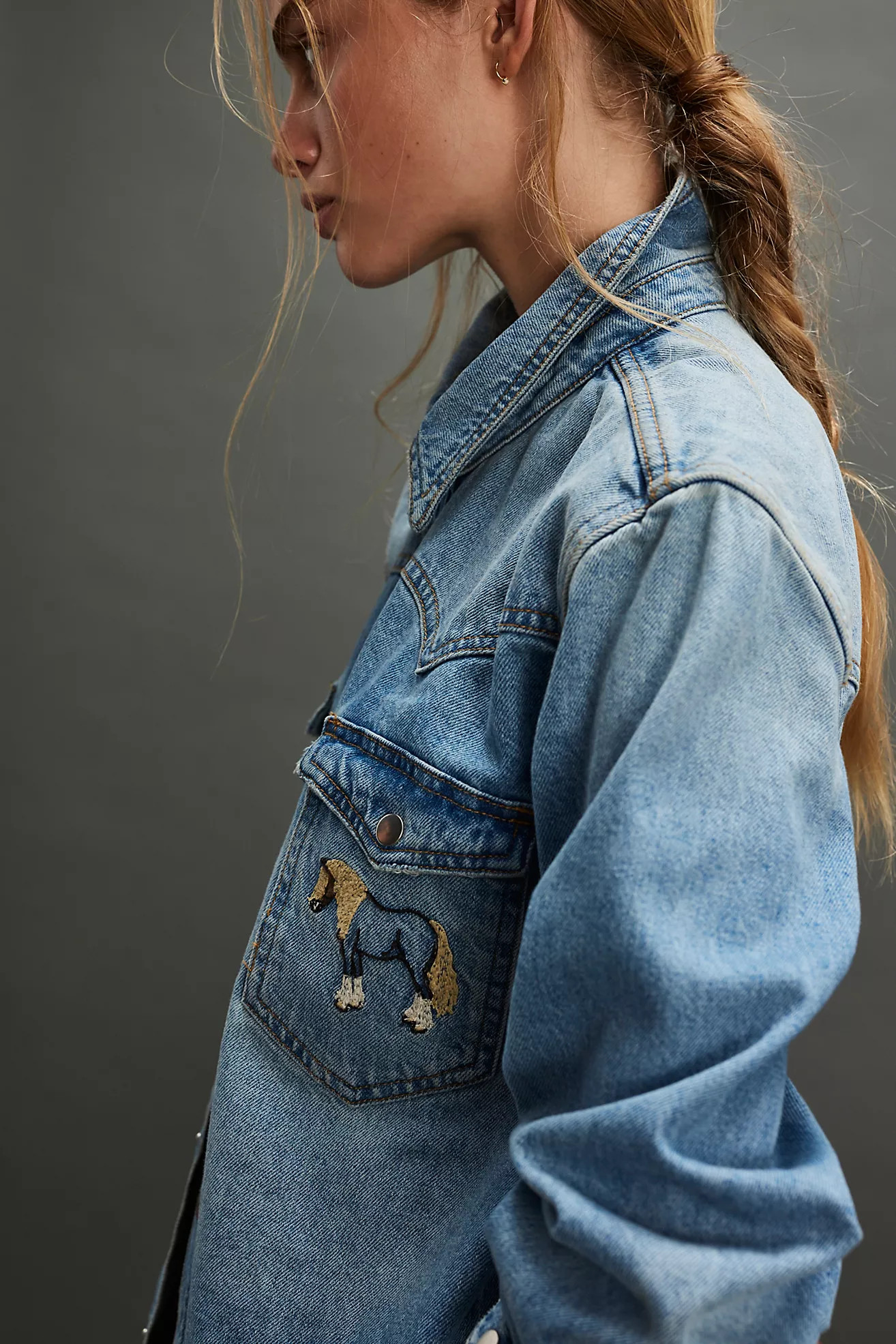 Understated Leather Horsey Denim Shirt | Free People (Global - UK&FR Excluded)