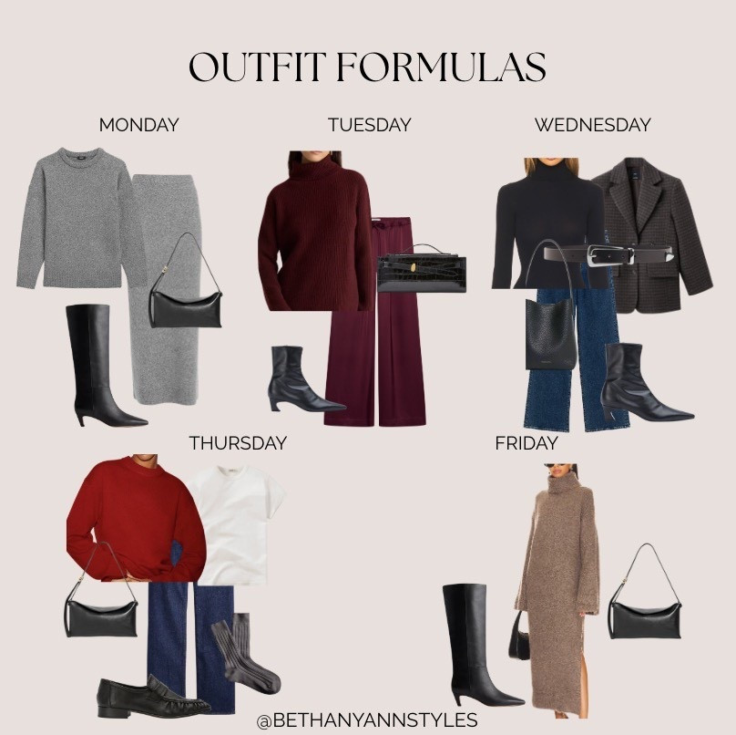 Your weekly outfit formulas to help inspire  your looks and to take the stress out of dress 

#LTKgrwm #LTKHoliday #LTKootd