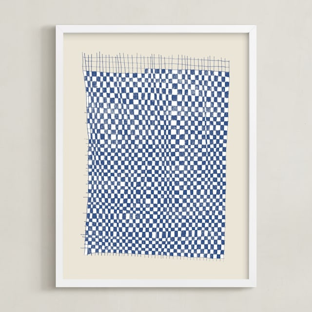 "Checkerboard Weaving" - Drawing Limited Edition Art Print by Tiny Type Studios. | Minted