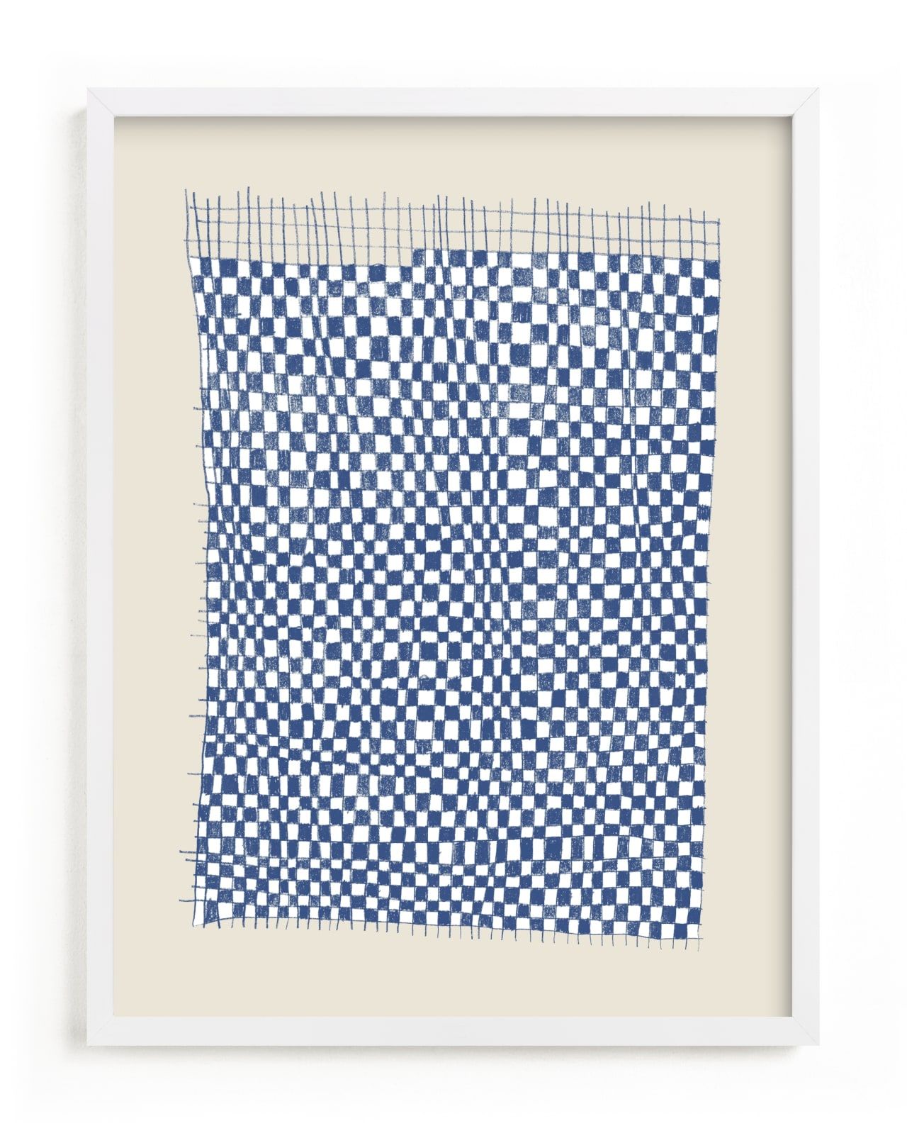 "Checkerboard Weaving" - Drawing Limited Edition Art Print by Tiny Type Studios. | Minted