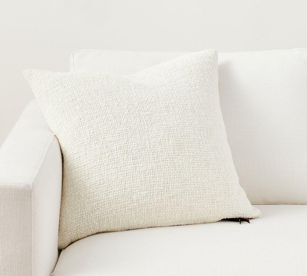 Textured Solid Slub Pillow | Pottery Barn (US)