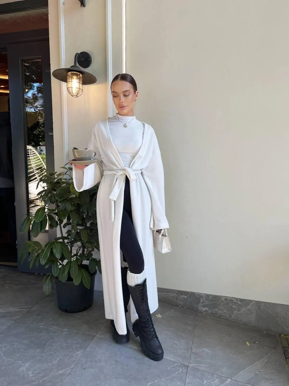 Women's Long Wool Cardigan with Belt, Oversized Knit Coat, Ribbed Wool Sweater Coat | Etsy (Global)