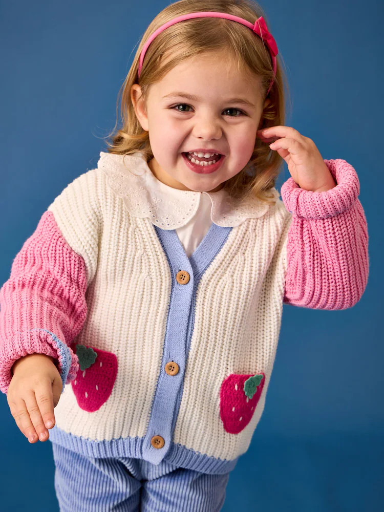 JoJo Maman Bébé Crochet Pocket Cardigan | Next EU
