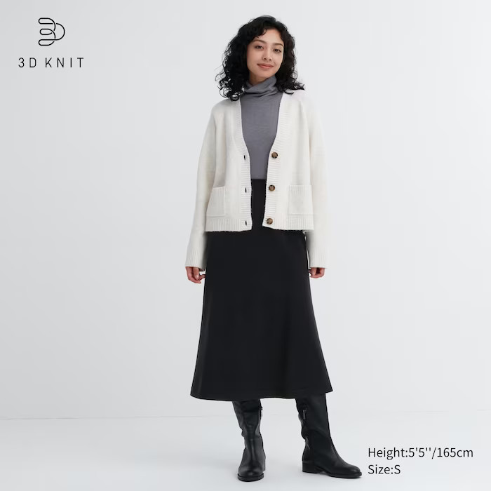 3D Knit Souffle Yarn Skirt | UNIQLO (US)